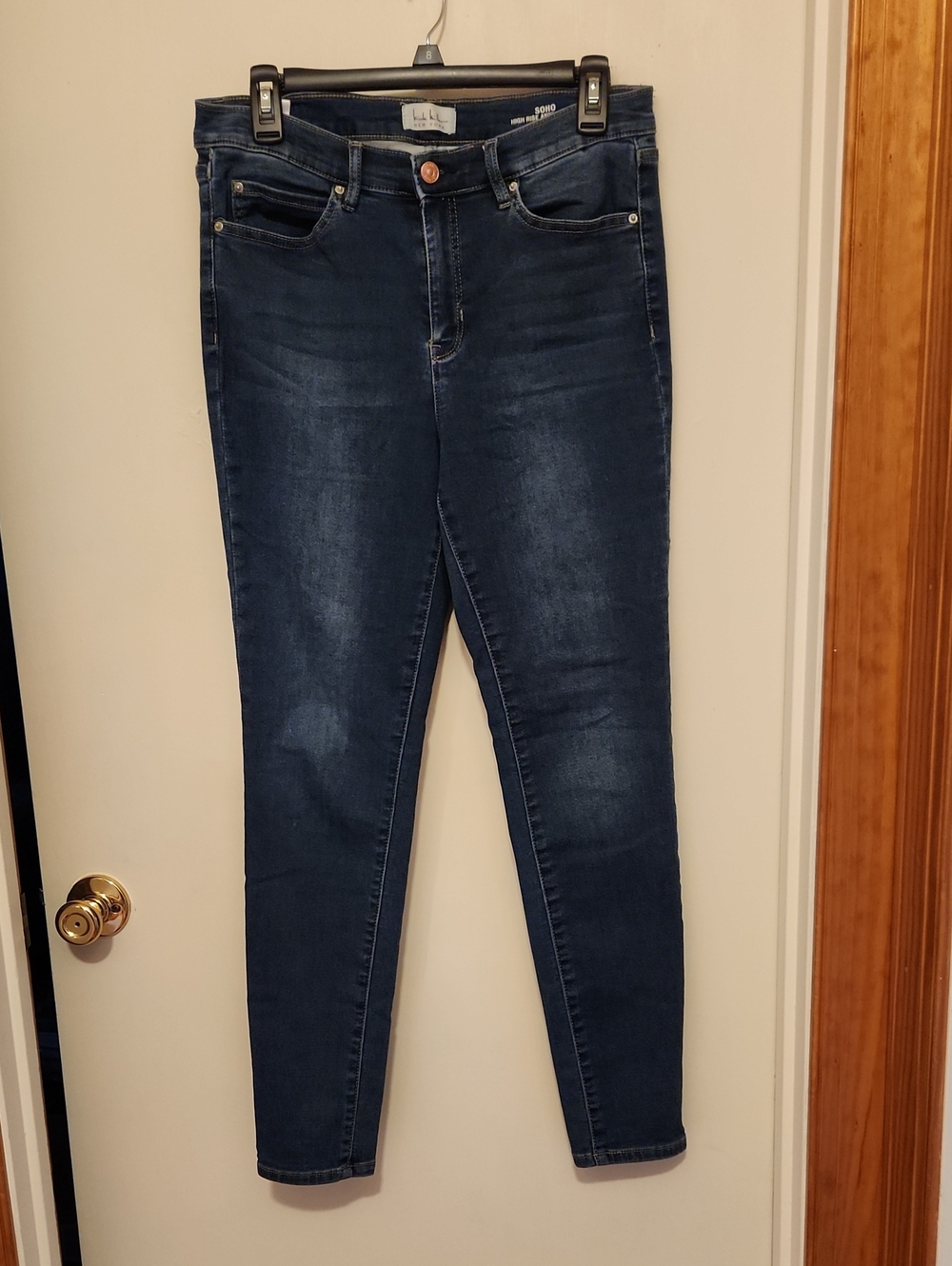 Nicole Miller Dark Blue SOHO High-Rise Ankle Women's Skinny Jeans